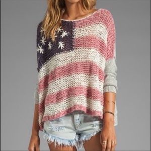 Free People Flag Sweater